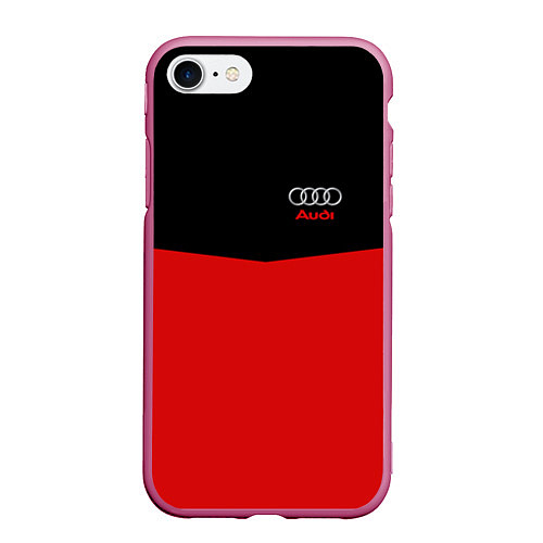 Чехол iPhone 7/8 матовый Audi R&B / 3D-Малиновый – фото 1
