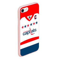 Чехол iPhone 7/8 матовый Washington Capitals: Ovechkin White, цвет: 3D-светло-розовый — фото 2