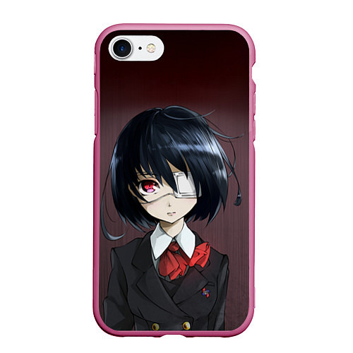 Чехол iPhone 7/8 матовый Mei Misaki / 3D-Малиновый – фото 1