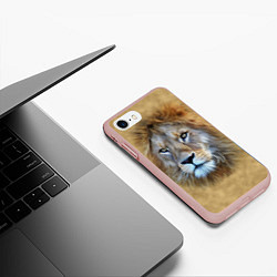 Чехол iPhone 7/8 матовый Песчаный лев, цвет: 3D-светло-розовый — фото 2