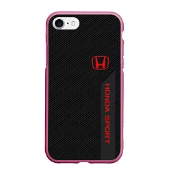 Чехол iPhone 7/8 матовый Honda: Sport Line, цвет: 3D-малиновый