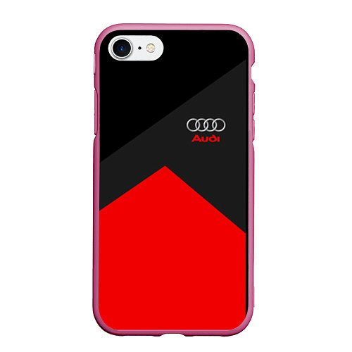 Чехол iPhone 7/8 матовый Audi: Red Sport / 3D-Малиновый – фото 1