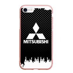 Чехол iPhone 7/8 матовый Mitsubishi: Black Side, цвет: 3D-светло-розовый