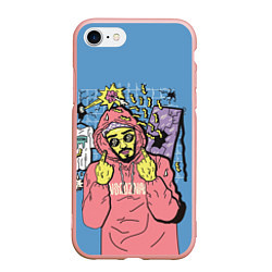 Чехол iPhone 7/8 матовый Mnogoznaal, цвет: 3D-светло-розовый