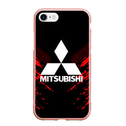 Чехол iPhone 7/8 матовый Mitsubishi: Red Anger, цвет: 3D-светло-розовый