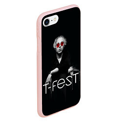 Чехол iPhone 7/8 матовый T-Fest: Black Style, цвет: 3D-светло-розовый — фото 2