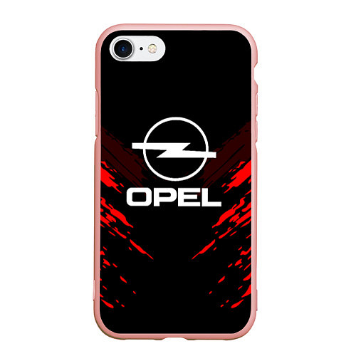 Чехол iPhone 7/8 матовый Opel: Red Anger / 3D-Светло-розовый – фото 1