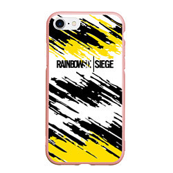 Чехол iPhone 7/8 матовый Rainbow Six Siege: Yellow, цвет: 3D-светло-розовый