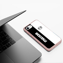 Чехол iPhone 7/8 матовый Mazda B&W, цвет: 3D-светло-розовый — фото 2