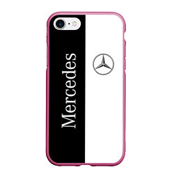 Чехол iPhone 7/8 матовый Mercedes B&W, цвет: 3D-малиновый