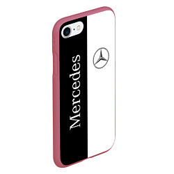 Чехол iPhone 7/8 матовый Mercedes B&W, цвет: 3D-малиновый — фото 2