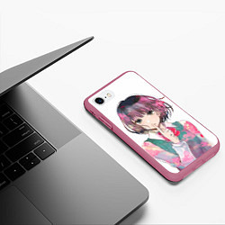 Чехол iPhone 7/8 матовый Kuzu no Honkai, цвет: 3D-малиновый — фото 2