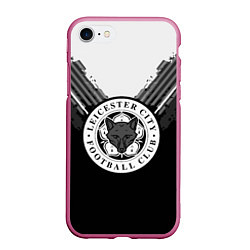 Чехол iPhone 7/8 матовый FC Leicester City: Black Style