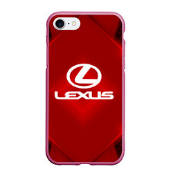 Чехол iPhone 7/8 матовый Lexus: Red Light, цвет: 3D-малиновый