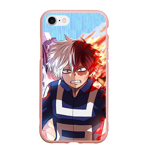 Чехол iPhone 7/8 матовый My Hero Academia напрягся / 3D-Светло-розовый – фото 1