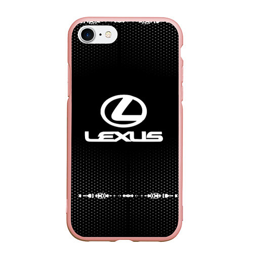 Чехол iPhone 7/8 матовый Lexus: Black Abstract / 3D-Светло-розовый – фото 1