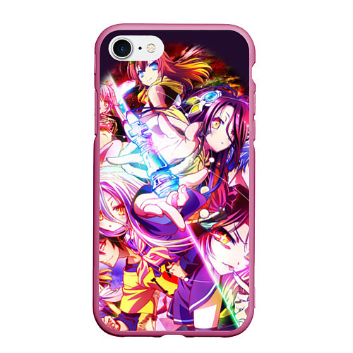 Чехол iPhone 7/8 матовый No Game No Life / 3D-Малиновый – фото 1