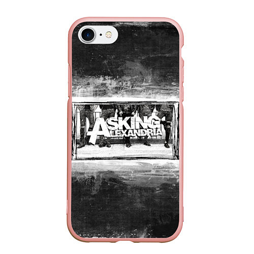 Чехол iPhone 7/8 матовый Asking Alexandria / 3D-Светло-розовый – фото 1