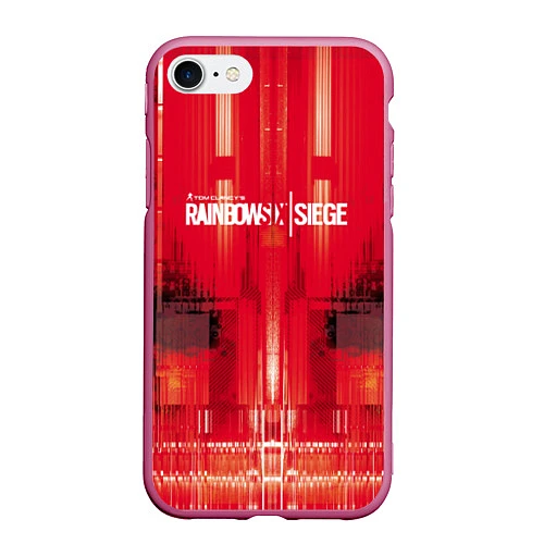 Чехол iPhone 7/8 матовый R6S: Red Back / 3D-Малиновый – фото 1