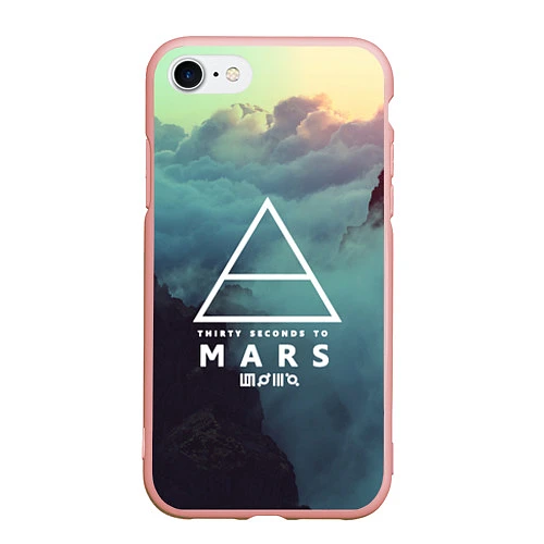 Чехол iPhone 7/8 матовый 30 STM: Dark Heaven / 3D-Светло-розовый – фото 1