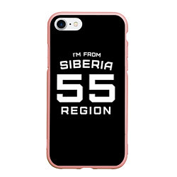 Чехол iPhone 7/8 матовый Im from Siberia: 55 Region