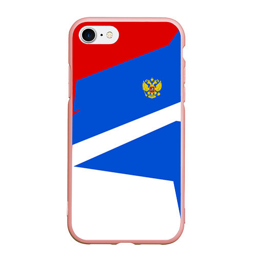 Чехол iPhone 7/8 матовый Russia: Light Sport / 3D-Светло-розовый – фото 1