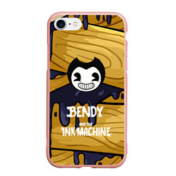 Чехол iPhone 7/8 матовый Bendy and the Ink Machine, цвет: 3D-светло-розовый