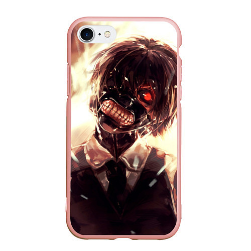 Чехол iPhone 7/8 матовый Tokyo Ghoul / 3D-Светло-розовый – фото 1