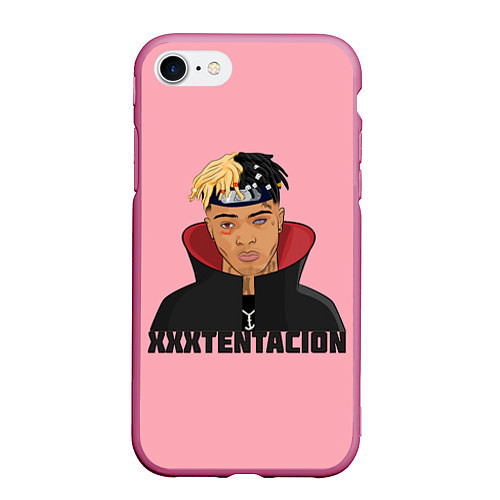 Чехол iPhone 7/8 матовый XXXtentacion / 3D-Малиновый – фото 1