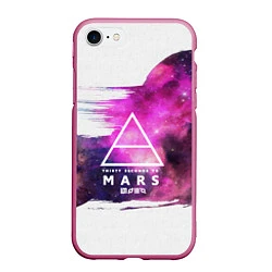 Чехол iPhone 7/8 матовый 30 STM: Space Wave, цвет: 3D-малиновый