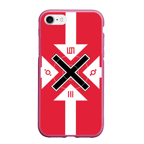 Чехол iPhone 7/8 матовый 30 STM Symbols / 3D-Малиновый – фото 1