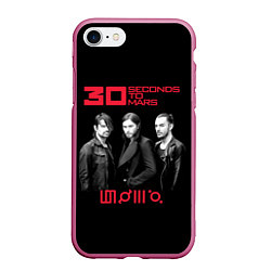 Чехол iPhone 7/8 матовый 30 STM Band, цвет: 3D-малиновый