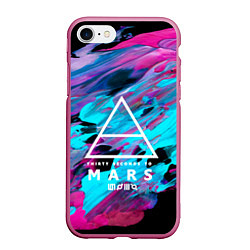 Чехол iPhone 7/8 матовый 30 STM: Neon Colours, цвет: 3D-малиновый