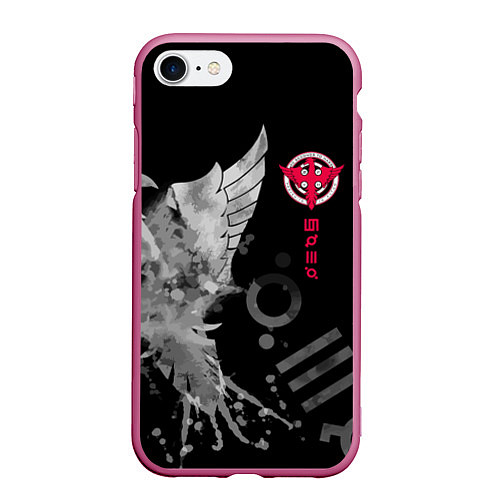 Чехол iPhone 7/8 матовый 30 STM: Grey Bird / 3D-Малиновый – фото 1