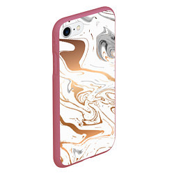 Чехол iPhone 7/8 матовый Золотой акрил, цвет: 3D-малиновый — фото 2
