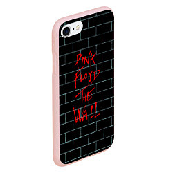 Чехол iPhone 7/8 матовый Pink Floyd: The Wall, цвет: 3D-светло-розовый — фото 2