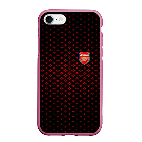 Чехол iPhone 7/8 матовый Arsenal: Sport Grid / 3D-Малиновый – фото 1