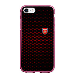 Чехол iPhone 7/8 матовый Arsenal: Sport Grid, цвет: 3D-малиновый