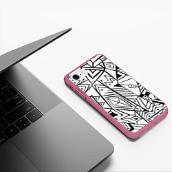 Чехол iPhone 7/8 матовый Boho Style, цвет: 3D-малиновый — фото 2