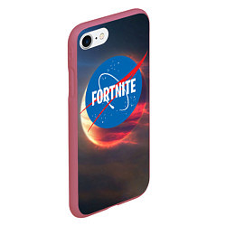 Чехол iPhone 7/8 матовый Fortnite NASA, цвет: 3D-малиновый — фото 2