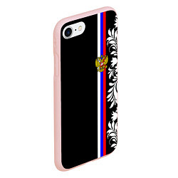 Чехол iPhone 7/8 матовый Россия: цветочная коллекция, цвет: 3D-светло-розовый — фото 2