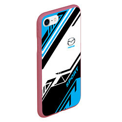 Чехол iPhone 7/8 матовый Mazda: Techno Sport, цвет: 3D-малиновый — фото 2