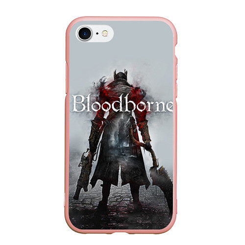 Чехол iPhone 7/8 матовый Bloodborne: Hell Knight / 3D-Светло-розовый – фото 1