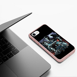 Чехол iPhone 7/8 матовый Uncharted 4, цвет: 3D-светло-розовый — фото 2