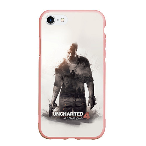 Чехол iPhone 7/8 матовый Uncharted 4: Nathan / 3D-Светло-розовый – фото 1
