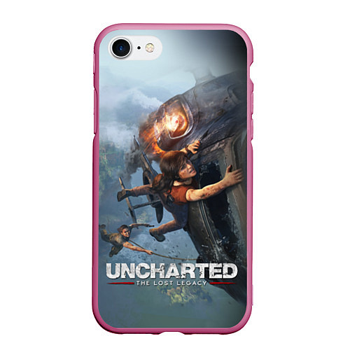 Чехол iPhone 7/8 матовый Uncharted: The Lost Legacy / 3D-Малиновый – фото 1