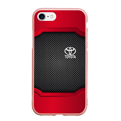 Чехол iPhone 7/8 матовый Toyota: Metal Sport, цвет: 3D-светло-розовый
