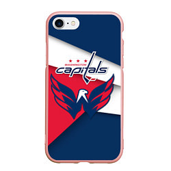 Чехол iPhone 7/8 матовый Washington Capitals, цвет: 3D-светло-розовый