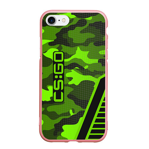 Чехол iPhone 7/8 матовый CS:GO Light Green Camo / 3D-Баблгам – фото 1