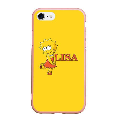 Чехол iPhone 7/8 матовый Lisa Simpson / 3D-Светло-розовый – фото 1